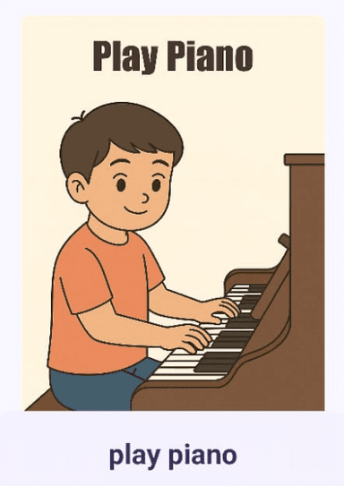 Play Piano Card
